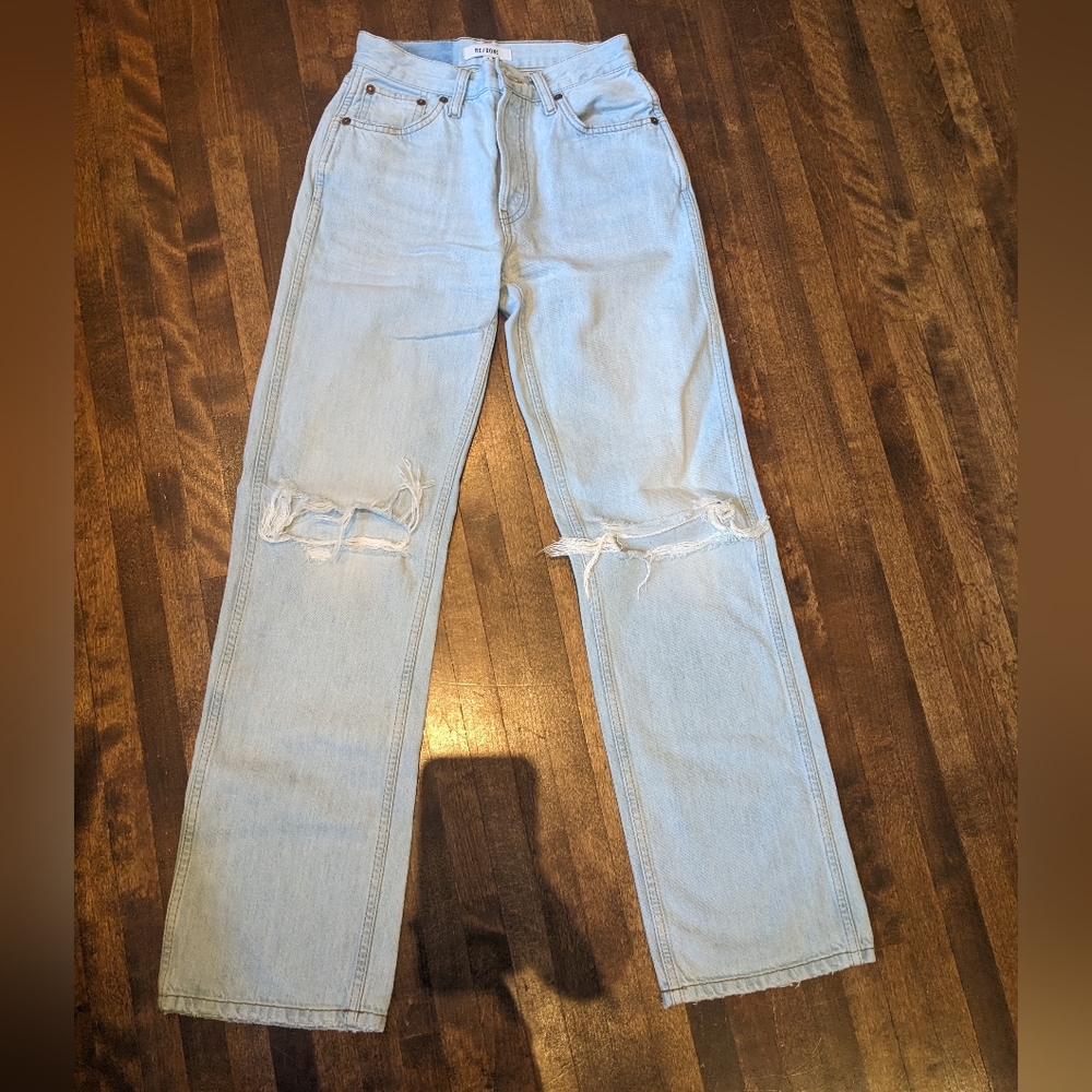 Re/done high rise rigid loose fit jeans